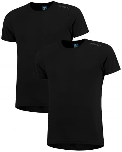Funkcjonalne koszulki Rogelli PROMOTION - 2 szt. różne rozmiary, czarne